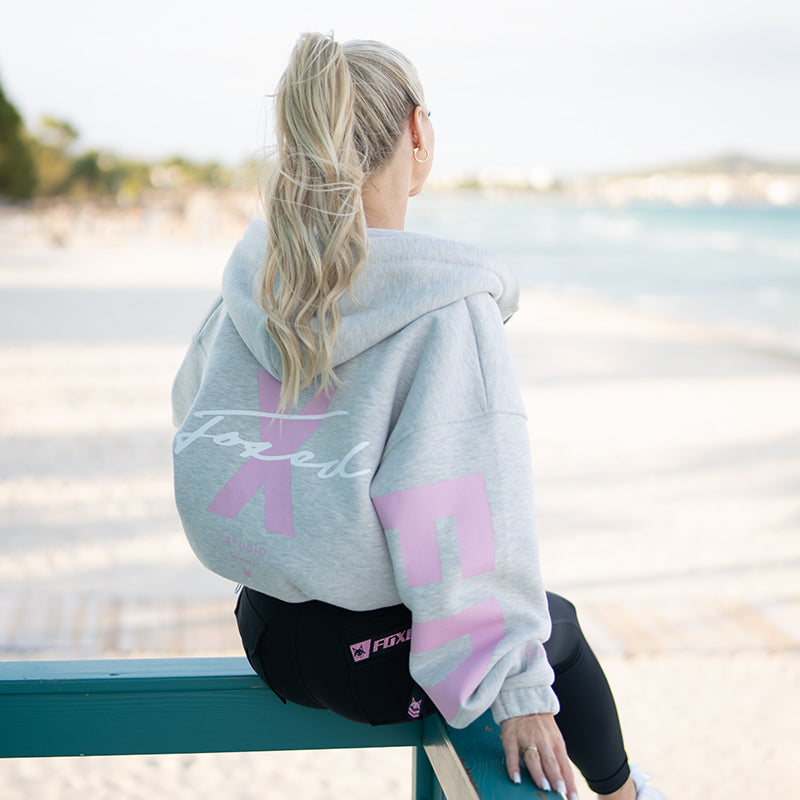 FOXED® STUDIOSTATE OVERSIZE ZIPPER GREY MELANGE/ROSE