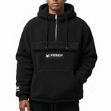 FOXED® HOODED TEDDY SHERPA JACKET BLACK (EXTRA HEAVY)
