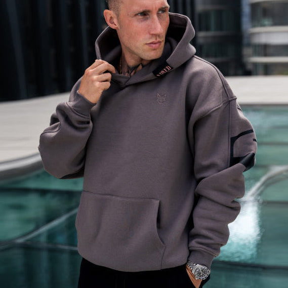 FOXED® URBAN UNISEX HOODIE GREY/ROSE