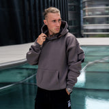 FOXED® URBAN UNISEX HOODIE GREY/ROSA