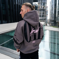 FOXED® URBAN UNISEX HOODIE GREY/ROSA