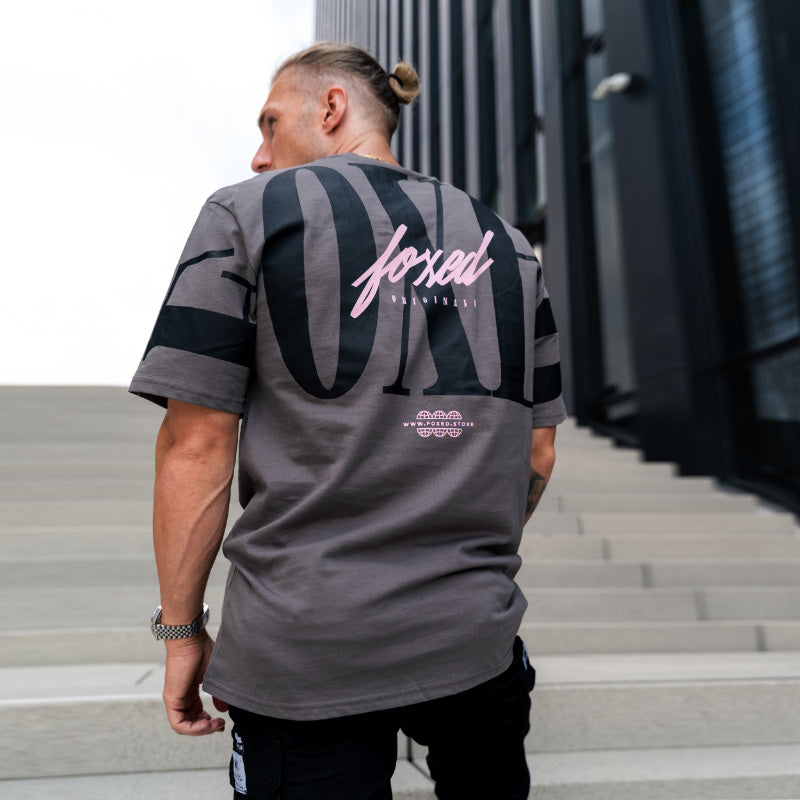FOXED® URBAN OVERSIZE SHIRT GREY/ROSA