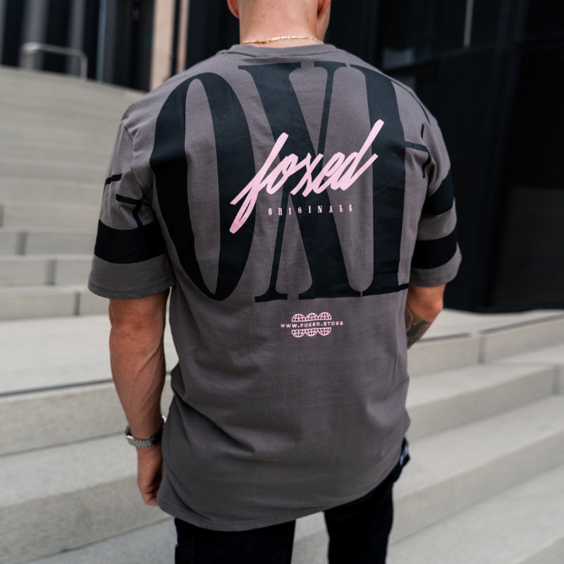 FOXED® URBAN OVERSIZE SHIRT GREY/ROSA