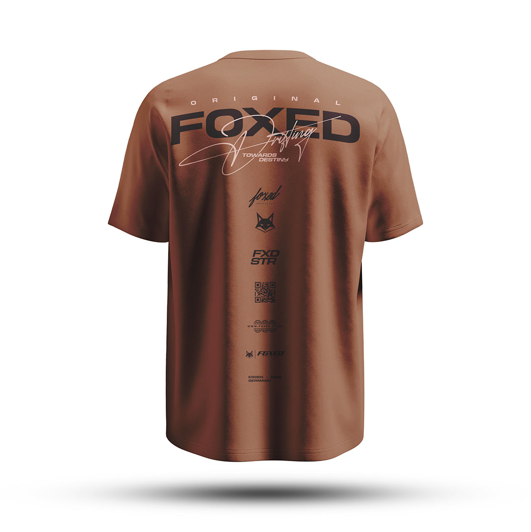 FOXED® VARSITY OVERSIZE SHIRT MOCHA MOUSSE